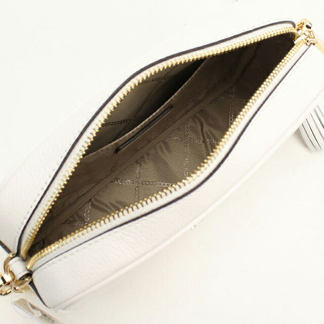 マイケルコース 斜め掛け ショルダーバッグ レディース ブランド MICHAEL KORS JET SET  レザー 32F7GGNM8L ホワイト MIK32F7GGNM8L091