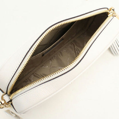 マイケルコース 斜め掛け ショルダーバッグ レディース ブランド MICHAEL KORS JET SET  レザー 32F7GGNM8L ホワイト MIK32F7GGNM8L091
