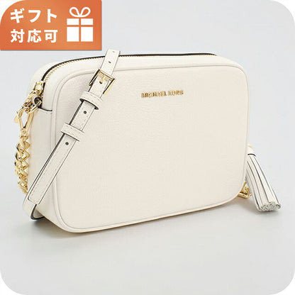 マイケルコース 斜め掛け ショルダーバッグ レディース ブランド MICHAEL KORS JET SET  レザー 32F7GGNM8L ホワイト MIK32F7GGNM8L091
