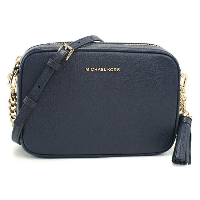 マイケルコース 斜め掛け ショルダーバッグ レディース ブランド MICHAEL KORS JET SET レザー 32F7GGNM8L ネイビー MIK32F7GGNM8L101