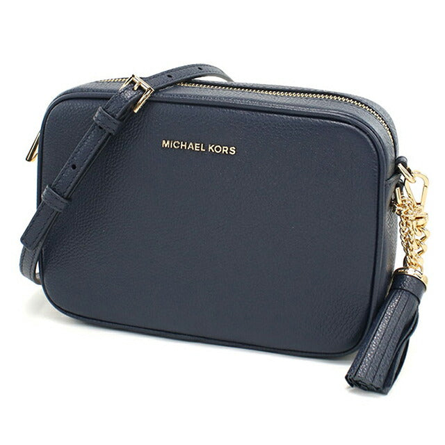 マイケルコース 斜め掛け ショルダーバッグ レディース ブランド MICHAEL KORS JET SET レザー 32F7GGNM8L ネイビー MIK32F7GGNM8L101