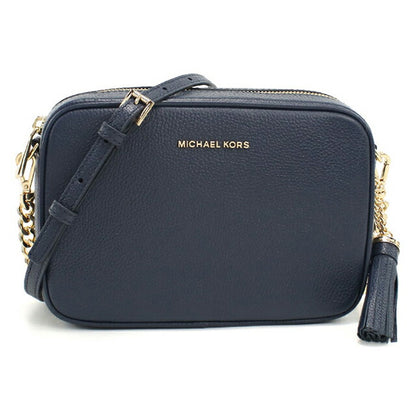 マイケルコース 斜め掛け ショルダーバッグ レディース ブランド MICHAEL KORS JET SET レザー 32F7GGNM8L ネイビー MIK32F7GGNM8L101