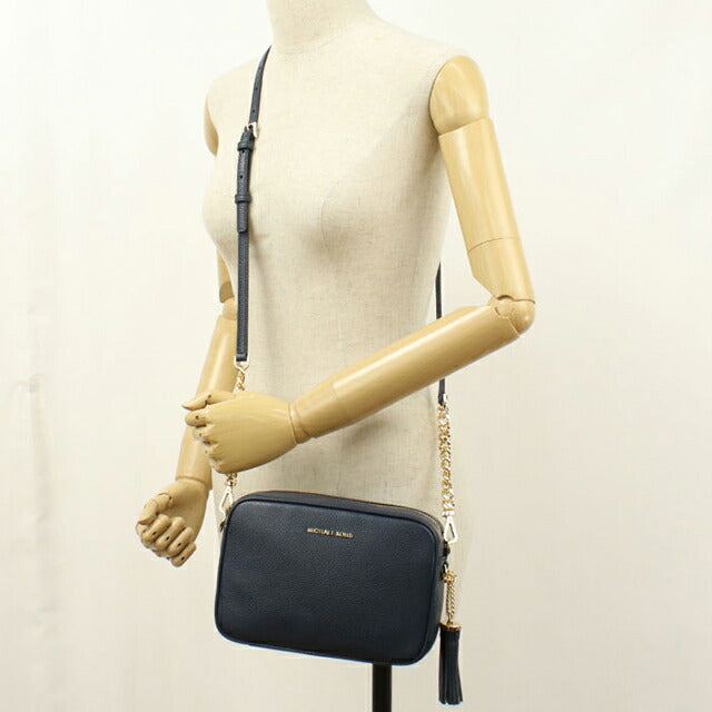 マイケルコース 斜め掛け ショルダーバッグ レディース ブランド MICHAEL KORS JET SET レザー 32F7GGNM8L ネイビー MIK32F7GGNM8L101