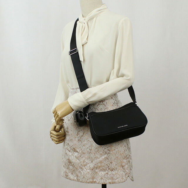 マイケル・コース 斜め掛け ショルダーバッグ レディース ブランド MICHAEL KORS JET SET インドネシア 32R3SJ6C8C BLACK MIK32R3SJ6C8C011