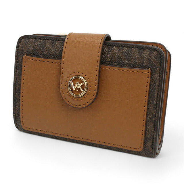 マイケル・コース 二折財布小銭入付き レディース ブランド MICHAEL KORS MK CHARM インドネシア 32R4G0KF5B BRN-ACORN 財布 MIK32R4G0KF5B021