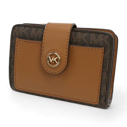 マイケル・コース 二折財布小銭入付き レディース ブランド MICHAEL KORS MK CHARM インドネシア 32R4G0KF5B BRN-ACORN 財布 MIK32R4G0KF5B021