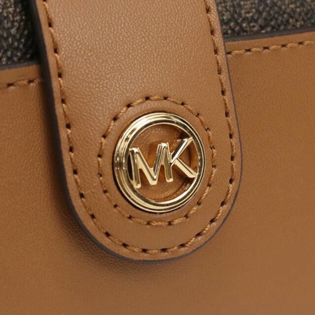 マイケル・コース 二折財布小銭入付き レディース ブランド MICHAEL KORS MK CHARM インドネシア 32R4G0KF5B BRN-ACORN 財布 MIK32R4G0KF5B021