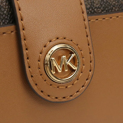 マイケル・コース 二折財布小銭入付き レディース ブランド MICHAEL KORS MK CHARM インドネシア 32R4G0KF5B BRN-ACORN 財布 MIK32R4G0KF5B021