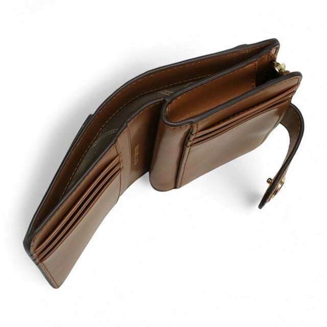 マイケル・コース 二折財布小銭入付き レディース ブランド MICHAEL KORS MK CHARM インドネシア 32R4G0KF5B BRN-ACORN 財布 MIK32R4G0KF5B021