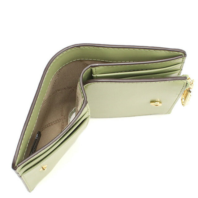 マイケル・コース 二折財布小銭入付き レディース ブランド MICHAEL KORS EMPIRE レザー カンボジア 32S4G8ED7L LIGHT SAGE グリーン系 財布 MIK32S4G8ED7L021