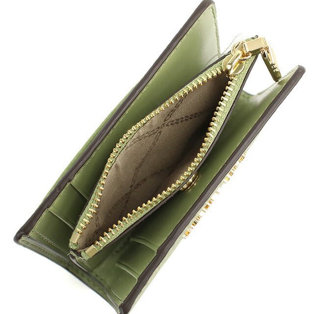 マイケル・コース 二折財布小銭入付き レディース ブランド MICHAEL KORS EMPIRE レザー カンボジア 32S4G8ED7L LIGHT SAGE グリーン系 財布 MIK32S4G8ED7L021