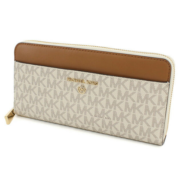 マイケルコース 長財布ラウンドファスナー レディース ブランド MICHAEL KORS JET SET CHARM レザー 32T0GT9E8B ホワイト 財布 MIK32T0GT9E8B011