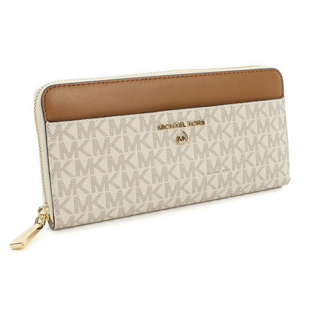 マイケルコース 長財布ラウンドファスナー レディース ブランド MICHAEL KORS JET SET CHARM レザー 32T0GT9E8B ホワイト 財布 MIK32T0GT9E8B011