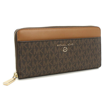 マイケルコース 長財布ラウンドファスナー レディース ブランド MICHAEL KORS JET SET CHARM レザー 32T0GT9E8B ブラウン 財布 MIK32T0GT9E8B021