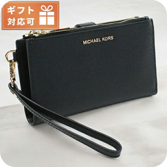 マイケル・コース 長財布ニ折小銭入付き レディース ブランド MICHAEL KORS JET SET レザー ベトナム 34F9GAFW4L BLACK ブラック 財布 MIK34F9GAFW4L011