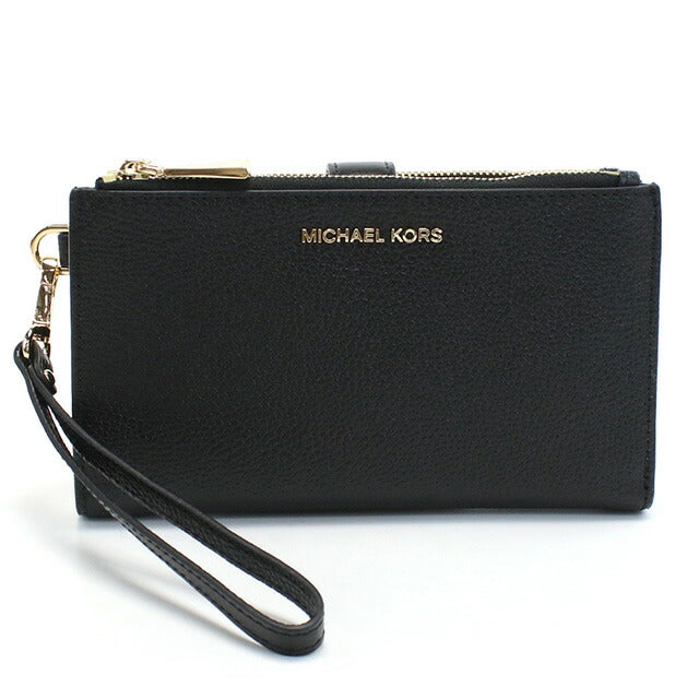 マイケル・コース 長財布ニ折小銭入付き レディース ブランド MICHAEL KORS JET SET レザー ベトナム 34F9GAFW4L BLACK ブラック 財布 MIK34F9GAFW4L011