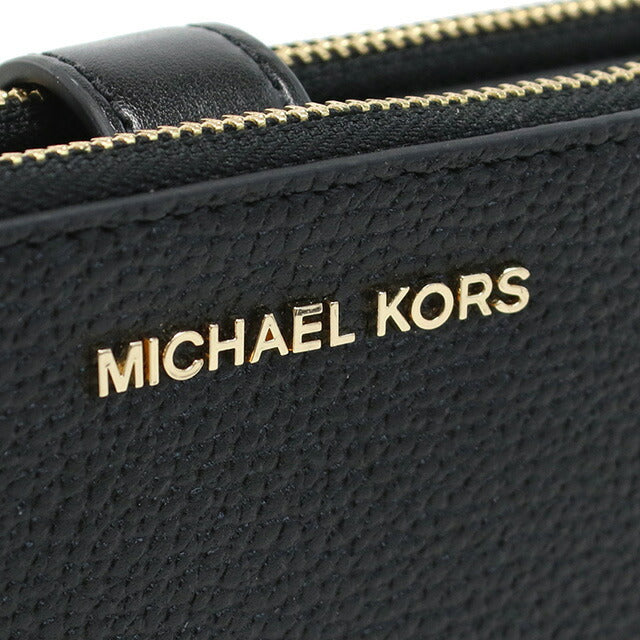 マイケル・コース 長財布ニ折小銭入付き レディース ブランド MICHAEL KORS JET SET レザー ベトナム 34F9GAFW4L BLACK ブラック 財布 MIK34F9GAFW4L011