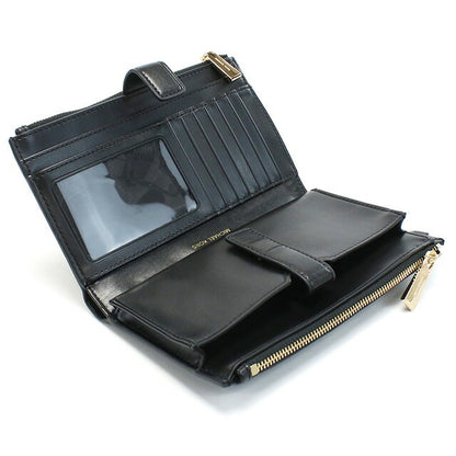 マイケル・コース 長財布ニ折小銭入付き レディース ブランド MICHAEL KORS JET SET レザー ベトナム 34F9GAFW4L BLACK ブラック 財布 MIK34F9GAFW4L011