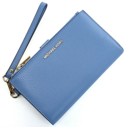 マイケル・コース 長財布ニ折小銭入付き レディース ブランド MICHAEL KORS JET SET レザー ミャンマー 34F9GAFW4L FRENCH BLUE ブルー系 財布 MIK34F9GAFW4L031
