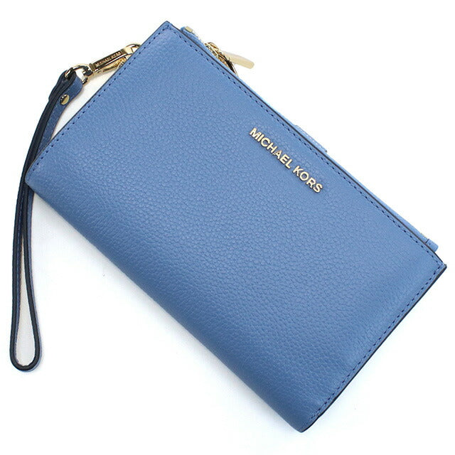 マイケル・コース 長財布ニ折小銭入付き レディース ブランド MICHAEL KORS JET SET レザー ミャンマー 34F9GAFW4L FRENCH BLUE ブルー系 財布 MIK34F9GAFW4L031