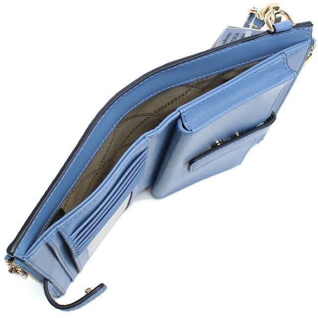 マイケル・コース 長財布ニ折小銭入付き レディース ブランド MICHAEL KORS JET SET レザー ミャンマー 34F9GAFW4L FRENCH BLUE ブルー系 財布 MIK34F9GAFW4L031