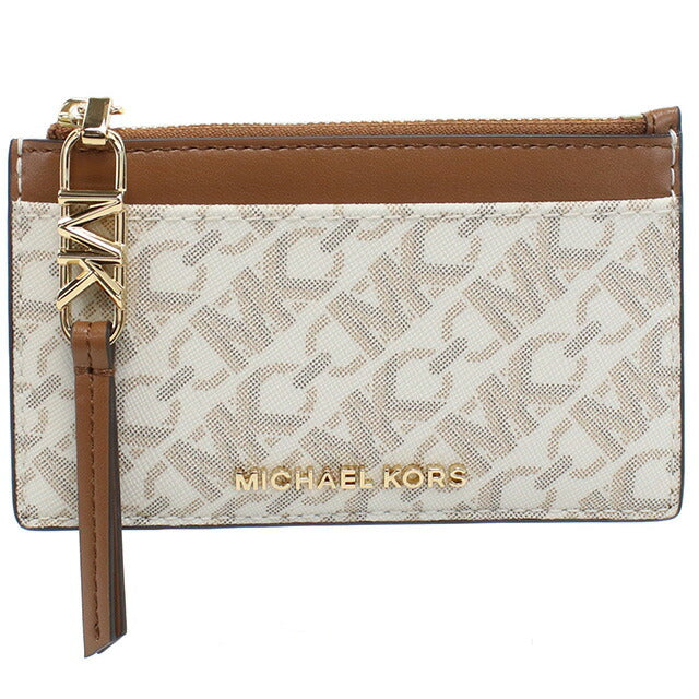 マイケル・コース 小銭入れ レディース ブランド MICHAEL KORS EMPIRE インドネシア 34H3G8ED1B VANILLA-LUGG ホワイト系 ブラウン系 財布 MIK34H3G8ED1B011