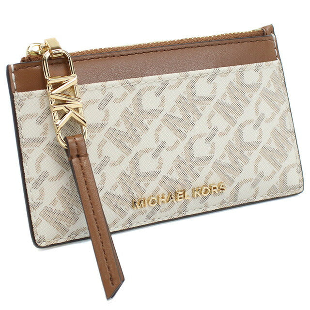 マイケル・コース 小銭入れ レディース ブランド MICHAEL KORS EMPIRE インドネシア 34H3G8ED1B VANILLA-LUGG ホワイト系 ブラウン系 財布 MIK34H3G8ED1B011