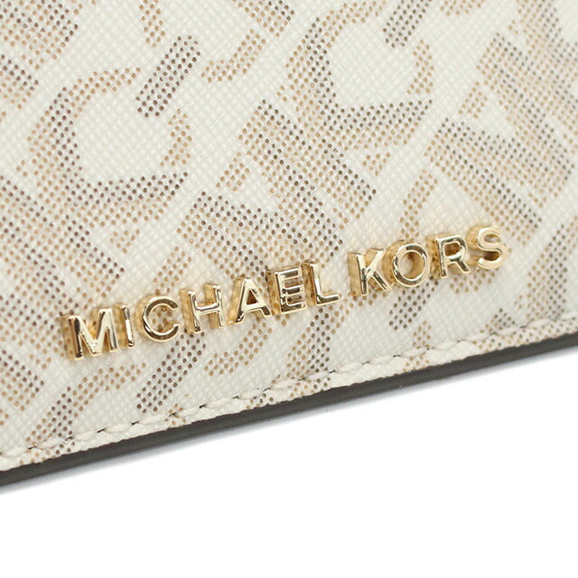 マイケル・コース 小銭入れ レディース ブランド MICHAEL KORS EMPIRE インドネシア 34H3G8ED1B VANILLA-LUGG ホワイト系 ブラウン系 財布 MIK34H3G8ED1B011