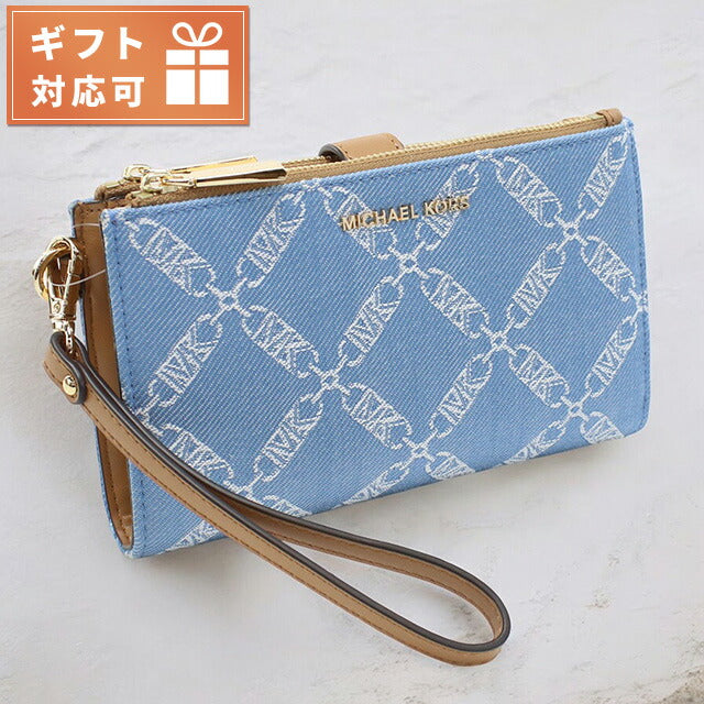 マイケル・コース 長財布ニ折小銭入付き レディース ブランド MICHAEL KORS JET SET ベトナム 34R4GJ6W4U DENIM MULTI ブルー系 財布 MIK34R4GJ6W4U011