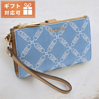 マイケル・コース 長財布ニ折小銭入付き レディース ブランド MICHAEL KORS JET SET ベトナム 34R4GJ6W4U DENIM MULTI ブルー系 財布 MIK34R4GJ6W4U011