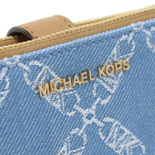 マイケル・コース 長財布ニ折小銭入付き レディース ブランド MICHAEL KORS JET SET ベトナム 34R4GJ6W4U DENIM MULTI ブルー系 財布 MIK34R4GJ6W4U011