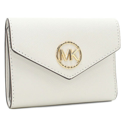 マイケルコース 三折財布小銭入付き レディース ブランド MICHAEL KORS GREENWICH レザー 34S1GNME6L ホワイト 財布 MIK34S1GNME6L051