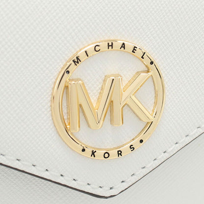 マイケルコース 三折財布小銭入付き レディース ブランド MICHAEL KORS GREENWICH レザー 34S1GNME6L ホワイト 財布 MIK34S1GNME6L051