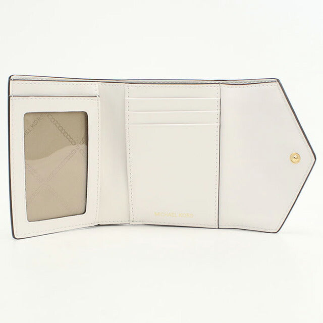 マイケルコース 三折財布小銭入付き レディース ブランド MICHAEL KORS GREENWICH レザー 34S1GNME6L ホワイト 財布 MIK34S1GNME6L051