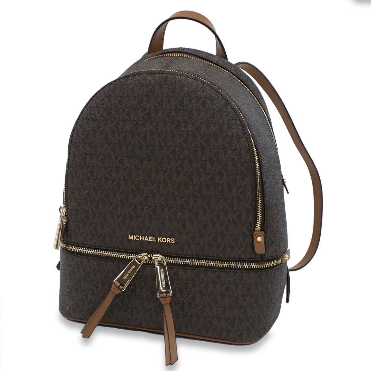 極美品☆MICHAEL KORS マイケルコース リュックMK柄 ブラウン マイケル・コース リュック レディース PVC 30S7GEZB1B BROWN