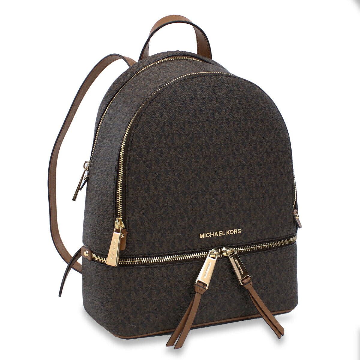 【美品】マイケルコース リュック PVC レザー シグネチャー A4 ブラック MICHAEL KORS マイケルコース バッグ リュックサック 35S2S8TB7B