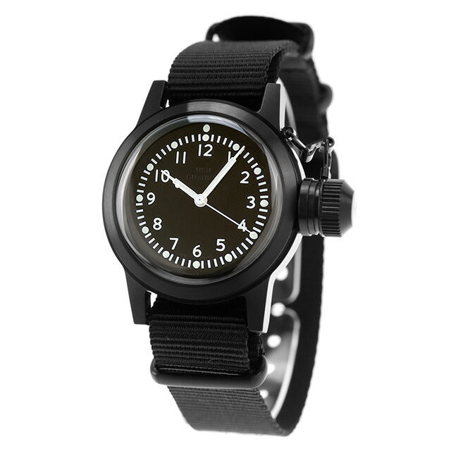 ナバルウォッチ Naval military watch US MARINE USN BUSHIPS type クォーツ 電池式 腕時計 ブランド メンズ NAVAL WATCH Mil-04BK/BK アナログ オールブラック Mil-04BK-BK