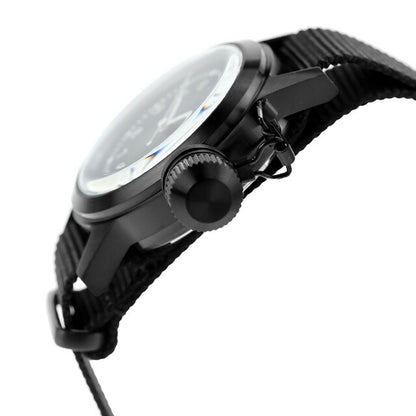 ナバルウォッチ Naval military watch US MARINE USN BUSHIPS type クォーツ 電池式 腕時計 ブランド メンズ NAVAL WATCH Mil-04BK/BK アナログ オールブラック Mil-04BK-BK