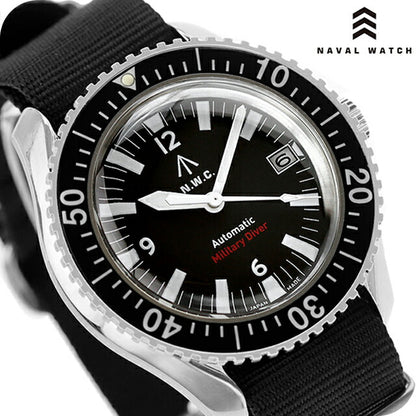 MIL.-05 A SV/BK ｜ ナバルウォッチ ROYAL Military Diver TYPE 自動巻き