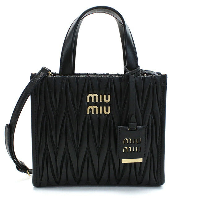 ミュウミュウ ハンドバッグ レディース ブランド MIUMIU レザー イタリア 5BA277 NERO ブラック バッグ MIU5BA277011