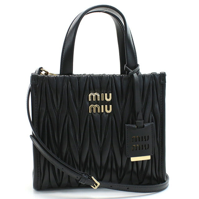ミュウミュウ ハンドバッグ レディース ブランド MIUMIU レザー イタリア 5BA277 NERO ブラック バッグ MIU5BA277011