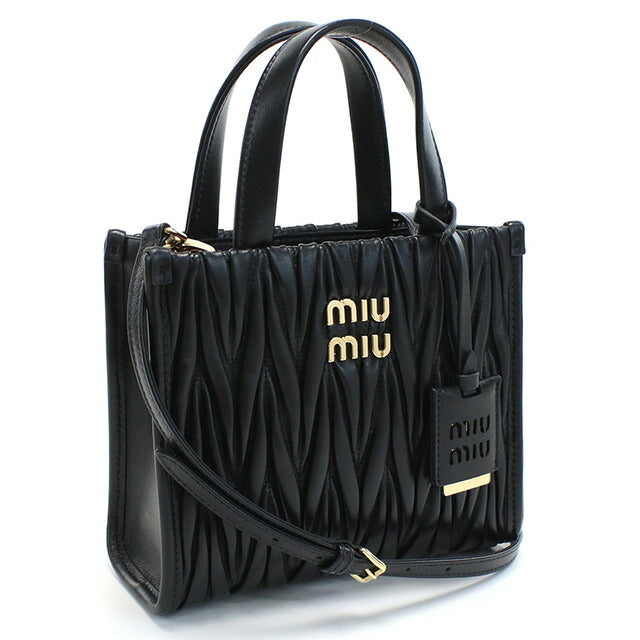 ミュウミュウ ハンドバッグ レディース ブランド MIUMIU レザー イタリア 5BA277 NERO ブラック バッグ MIU5BA277011