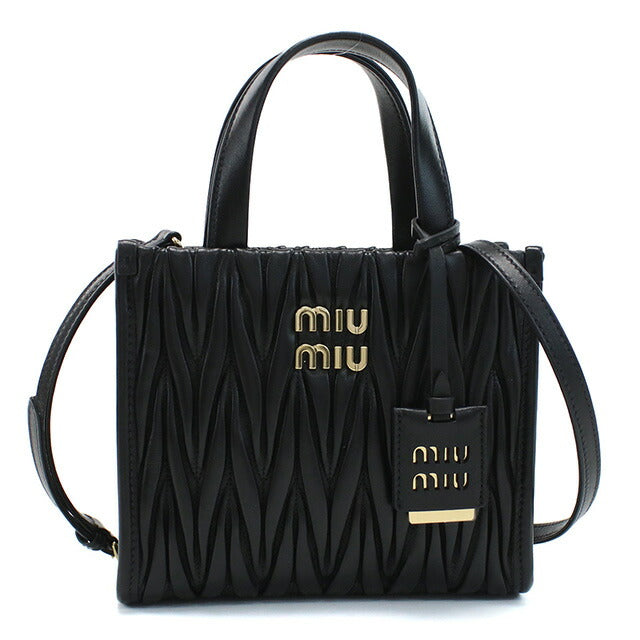 ミュウミュウ ハンドバッグ レディース ブランド MIUMIU レザー イタリア 5BA277 NERO ブラック バッグ MIU5BA277011
