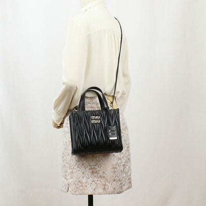 ミュウミュウ ハンドバッグ レディース ブランド MIUMIU レザー イタリア 5BA277 NERO ブラック バッグ MIU5BA277011