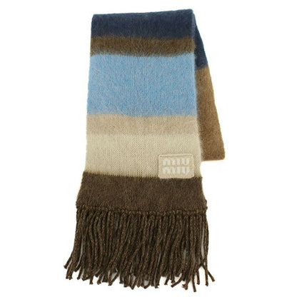 Miu Miu Muffler Unisex Brand MIUMIU 5FS094 Brown Accessory MIU5FS094021