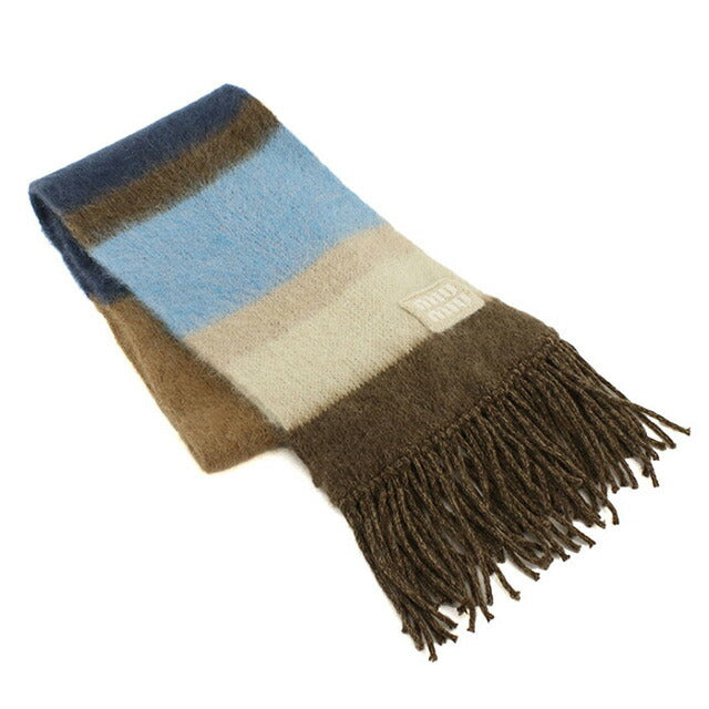 Miu Miu Muffler Unisex Brand MIUMIU 5FS094 Brown Accessory MIU5FS094021