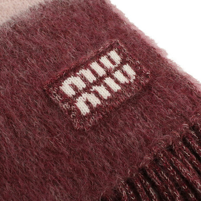 Miu Miu Muffler Unisex Brand MIUMIU 5FS094 Pink Accessory MIU5FS094031