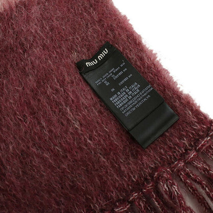 Miu Miu Muffler Unisex Brand MIUMIU 5FS094 Pink Accessory MIU5FS094031