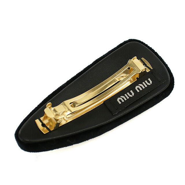 MIUMIU ヘアバレッタブラック MIUMIU ミュウミュウ バレッタ 5IF092 ヘアアクセサリー ブラック NERO