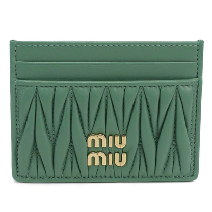 ミュウミュウ カードケース レディース レザー トルコ 5MC076 SALVIA グリーン系 財布 MIU5MC076011